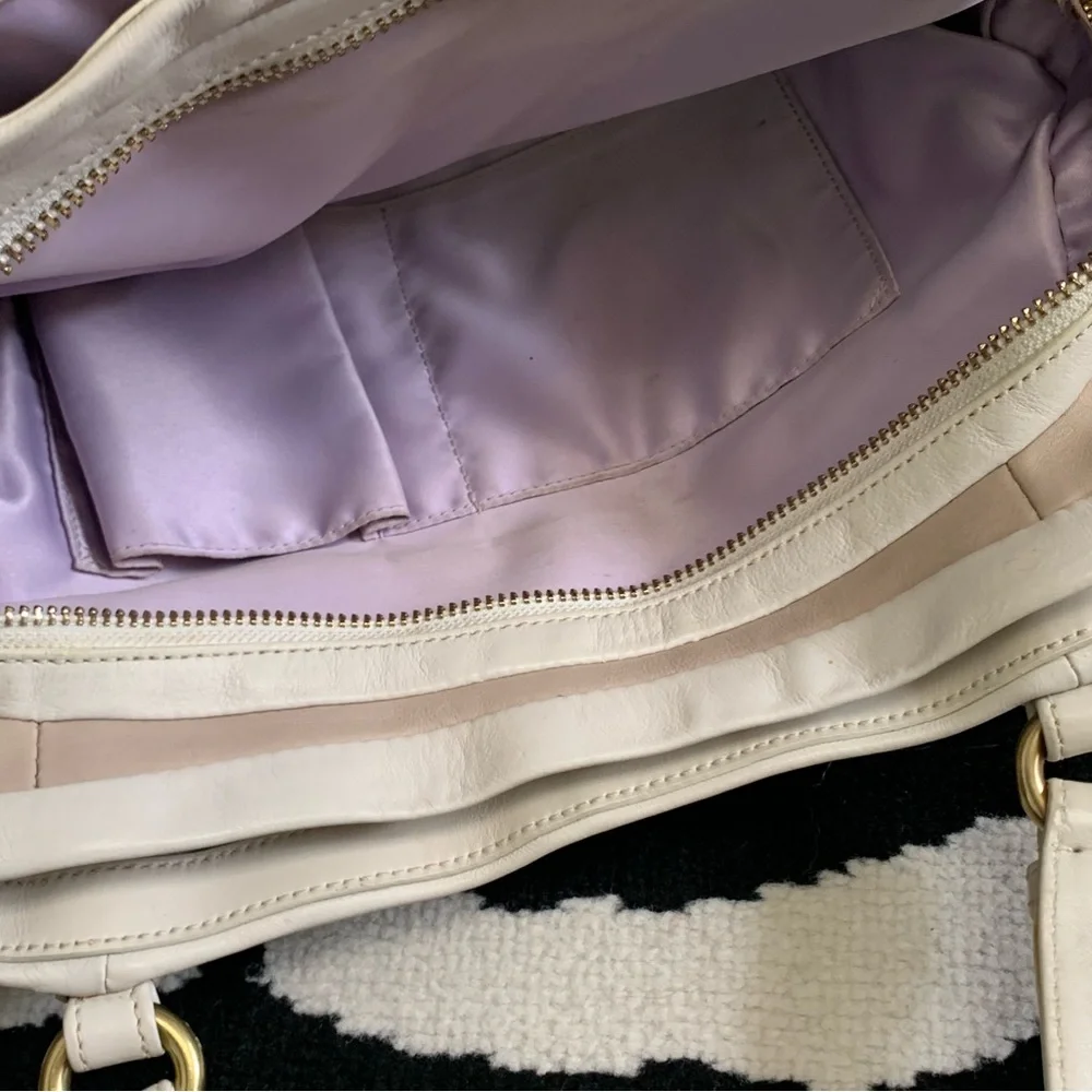 COACH Cricket Putty & White Leather 13601 Shoulder Bag - Picture 13 of 16